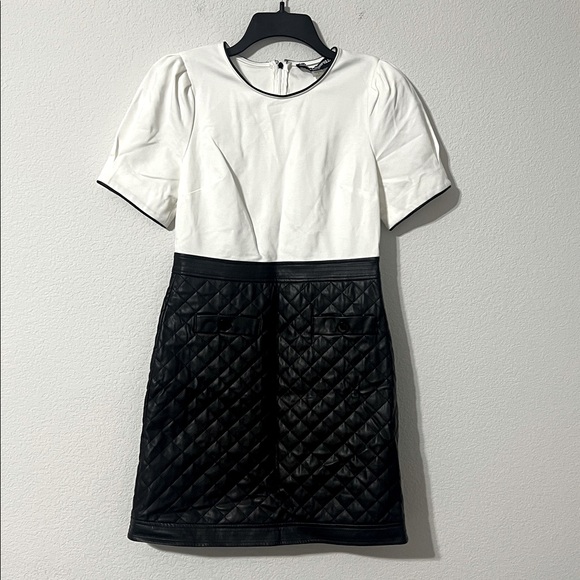karl lagerfeld faux leather dress Karl Lagerfeld main image 0